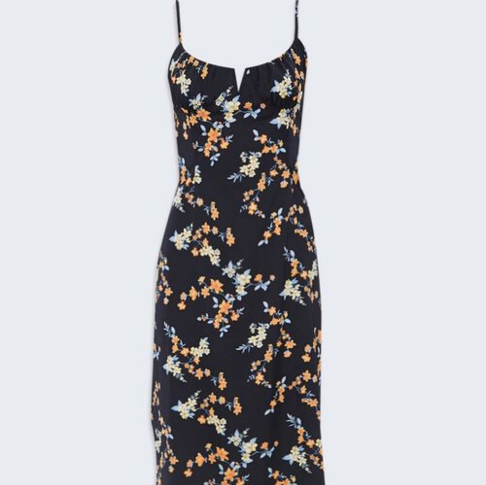 Forever21 satin floral dress M nwt